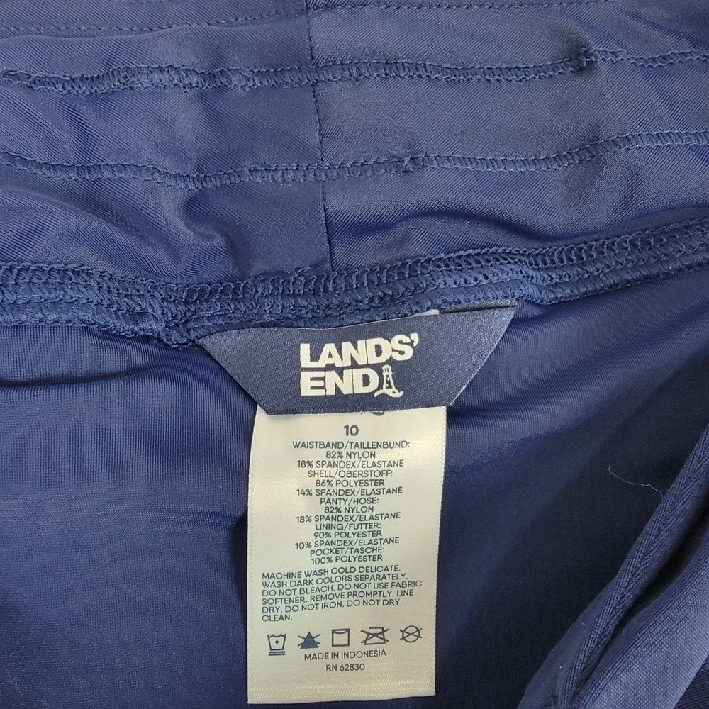 Lands' End NEW Womens 10 Deep Sea Navy Quick Dry Modest Board Swim Shorts